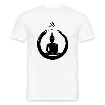OM spirituell - Männer T-Shirt - Weiß - Vorne - AI Model Male 178 dark (178cm)
