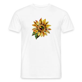 Sonnenblume - Männer T-Shirt - Weiß - Vorne - AI Model Male 178 dark (178cm)