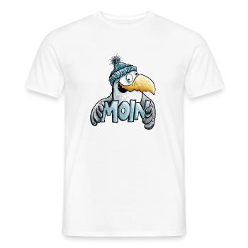 Moin Möwe I Nordsee I Norddeutsch - Männer T-Shirt - Weiß - Vorne - AI Model Male 178 dark (178cm)