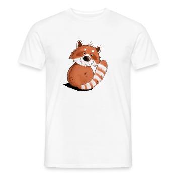 Drolliger Roter Panda I Wildtier - Männer T-Shirt - Weiß - Vorne - AI Model Male 178 dark (178cm)
