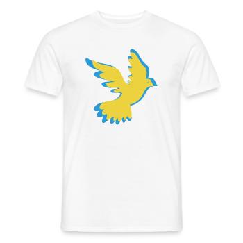 Ukraine Friedenstaube - Männer T-Shirt - Weiß - Vorne - AI Model Male 178 dark (178cm)