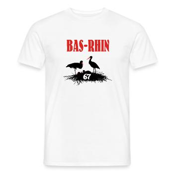 Bas-Rhin - T-shirt homme - blanc - Devant - AI Model Male 178 dark (178cm)