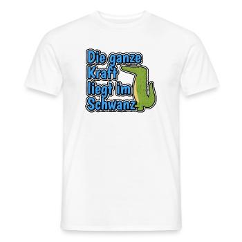 Die ganze Kraft liegt im Schwanz - Männer T-Shirt - Weiß - Vorne - AI Model Male 178 dark (178cm)