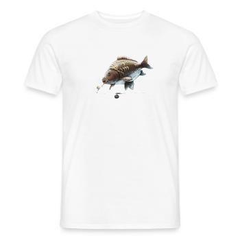 Karpfenfischen Ronnie Rig Spiegelkarpfen-Design - Männer T-Shirt - Weiß - Vorne - AI Model Male 178 dark (178cm)