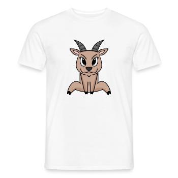 Bouc de chèvre - T-shirt homme - blanc - Devant - AI Model Male 178 dark (178cm)