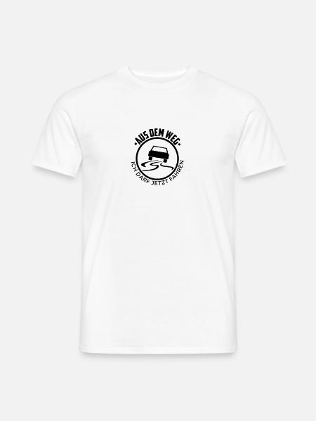 Führerschein bestanden Aus dem Weg - Männer T-Shirt - Weiß
