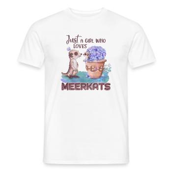 Juste une fille qui aime les suricates | Suricate - T-shirt homme - blanc - Devant - AI Model Male 178 dark (178cm)
