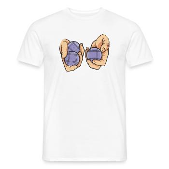 Boules de boule pour Bouler Boules Boulekugel - T-shirt homme - blanc - Devant - AI Model Male 178 dark (178cm)