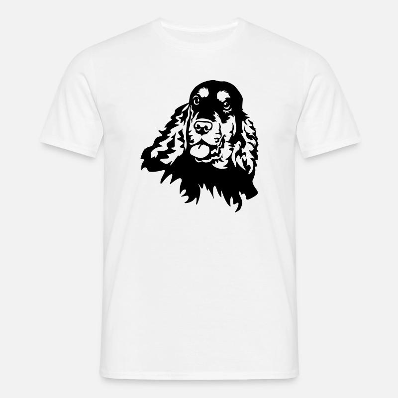 Cocker Spaniel Kopf - Männer T-Shirt - Weiß