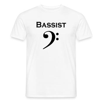 Bassist - Männer T-Shirt - Weiß - Vorne - AI Model Male 178 dark (178cm)