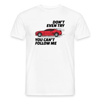 Rennauto Auto Statement Autofahren Autofahrer - Männer T-Shirt - Weiß - Vorne - AI Model Male 178 dark (178cm)