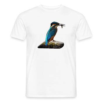 coole vögel, fischendes Eisvogel männchen - Männer T-Shirt - Weiß - Vorne - AI Model Male 178 dark (178cm)