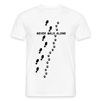Never walk alone - Männer T-Shirt - Weiß - Vorne - AI Model Male 178 dark (178cm)
