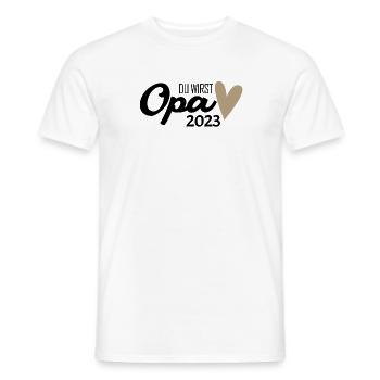 Opa 2023 - Opa werden - Bald Opa - Männer T-Shirt - Weiß - Vorne - AI Model Male 178 dark (178cm)