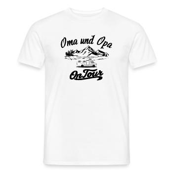 Oma und Opa on Tour Wohnwagen - Männer T-Shirt - Weiß - Vorne - AI Model Male 178 dark (178cm)