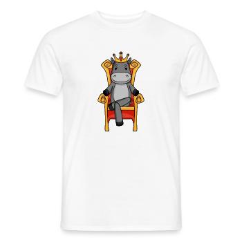 King Donkey - Souverain de la Reine du Trône - T-shirt homme - blanc - Devant - AI Model Male 178 dark (178cm)