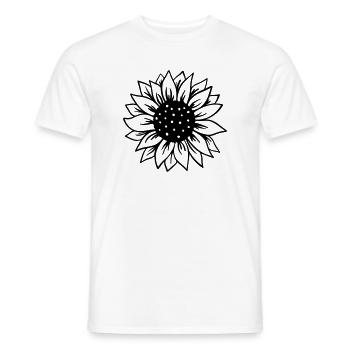 Sonnenblume - Männer T-Shirt - Weiß - Vorne - AI Model Male 178 dark (178cm)