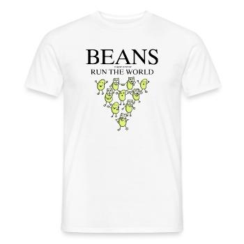 Dicton végétalien bean cool - T-shirt homme - blanc - Devant - AI Model Male 178 dark (178cm)