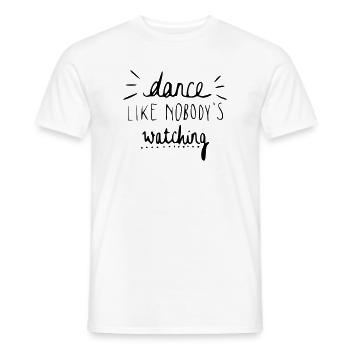 dance like nobody's watching - Men's T-Shirt - white - Front - AI Model Male 178 dark (178cm)