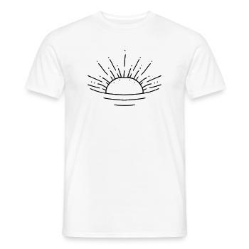 Sonnenaufgang - Männer T-Shirt - Weiß - Vorne - AI Model Male 178 dark (178cm)