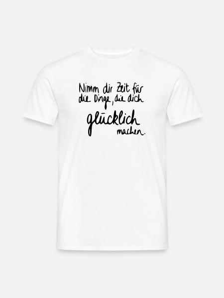 Zeit für Glück - Männer T-Shirt - Weiß