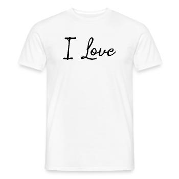 Freedom of expression Peace Love Statement Emotions - Men's T-Shirt - white - Front - AI Model Male 178 dark (178cm)