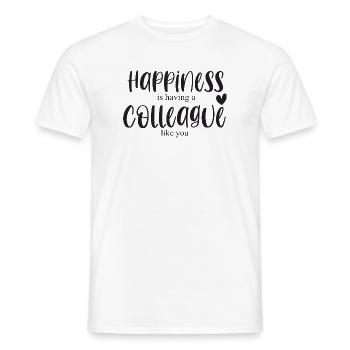 Kollege & Kollegin Glück Arbeit Geburtstag Danke - Männer T-Shirt - Weiß - Vorne - AI Model Male 178 dark (178cm)