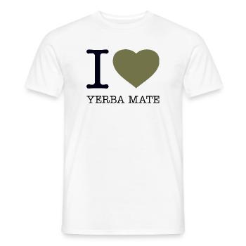 I LOVE YERBA MATE - Men's T-Shirt - white - Front - AI Model Male 178 dark (178cm)