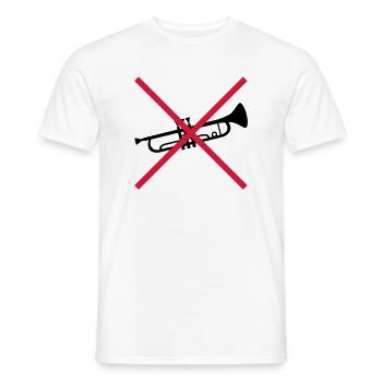 Trumpet Forbidden Shield - Men's T-Shirt - white - Front - AI Model Male 178 dark (178cm)