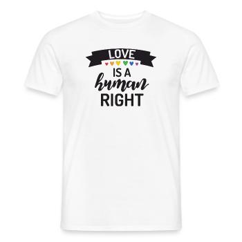 Love is a Human Right - Men's T-Shirt - white - Front - AI Model Male 178 dark (178cm)