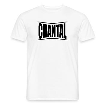 Chantal T-Shirt Geschenkidee - Männer T-Shirt - Weiß - Vorne - AI Model Male 178 dark (178cm)