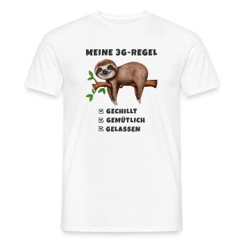 Meine 3G Regel im Büro - Männer T-Shirt - Weiß - Vorne - AI Model Male 178 dark (178cm)
