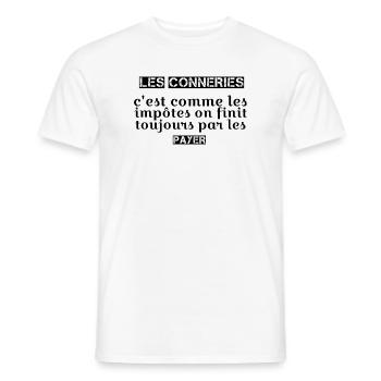 Design floral abstrait en pastel - T-shirt homme - blanc - Devant - AI Model Male 178 dark (178cm)