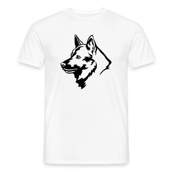 Norwegischer Elchhund Kopf - Männer T-Shirt - Weiß - Vorne - AI Model Male 178 dark (178cm)
