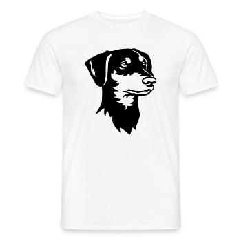 Deutscher Pinscher Kopf - Männer T-Shirt - Weiß - Vorne - AI Model Male 178 dark (178cm)