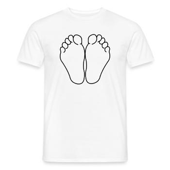 Bottom feet logo - Men's T-Shirt - white - Front - AI Model Male 178 dark (178cm)