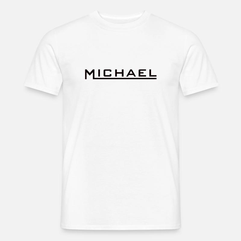 Michael Name Design schwarz - Männer T-Shirt - Weiß