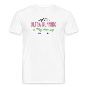 Ultra Running is My Therapy - Men's T-Shirt - white - Front - AI Model Male 178 dark (178cm)