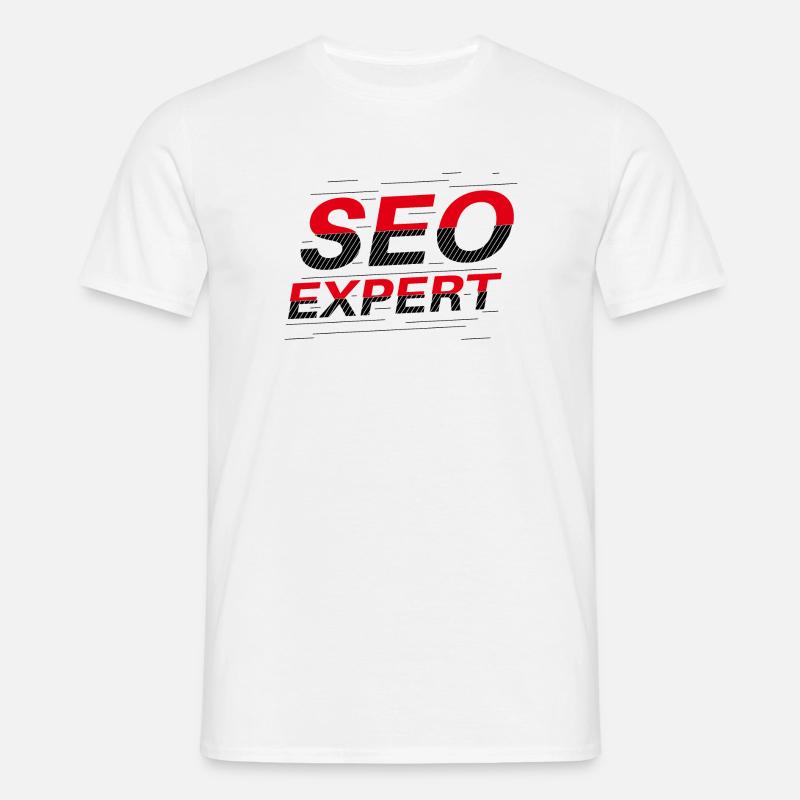 SEO-Experte: Abstrakte Typografie - Männer T-Shirt - Weiß