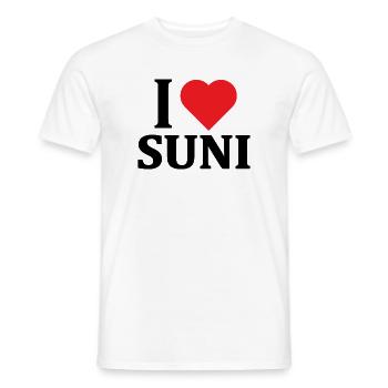 T-shirt J’adore Suni t-shirt Sardaigne idée cadeau - T-shirt homme - blanc - Devant - AI Model Male 178 dark (178cm)