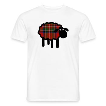 Mignonne mouton tartan - T-shirt homme - blanc - Devant - AI Model Male 178 dark (178cm)