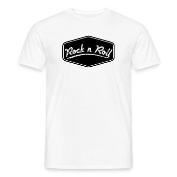Rock n Roll Schild Shape - Männer T-Shirt - Weiß - Vorne - AI Model Male 178 dark (178cm)