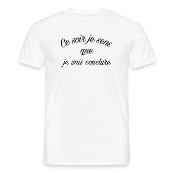 Citation culte cinéma drôle les bronzés - T-shirt homme - blanc - Devant - AI Model Male 178 dark (178cm)