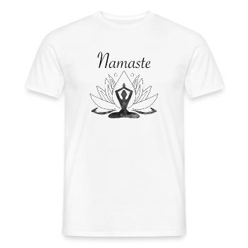 Yoga - T-shirt homme - blanc - Devant - AI Model Male 178 dark (178cm)