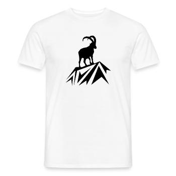 Steinbock auf einem Berg - Männer T-Shirt - Weiß - Vorne - AI Model Male 178 dark (178cm)