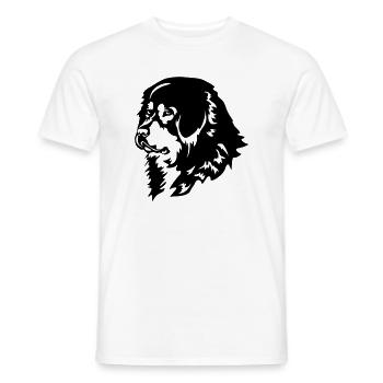 Tibetdogge Kopf - Männer T-Shirt - Weiß - Vorne - AI Model Male 178 dark (178cm)