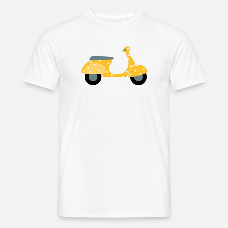Roller Dots gelb Muster Punkte Urlaub Sommer Fun - Männer T-Shirt - Weiß