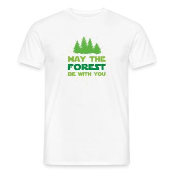 May The Forest Be With You - Men's T-Shirt - white - Front - AI Model Male 178 dark (178cm)