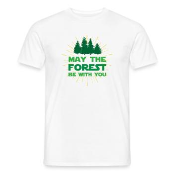 Möge der Wald mit dir sein - Männer T-Shirt - Weiß - Vorne - AI Model Male 178 dark (178cm)