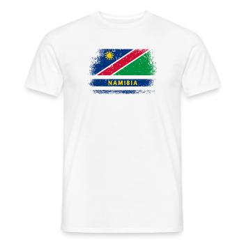 Namibia flag design - Men's T-Shirt - white - Front - AI Model Male 178 dark (178cm)